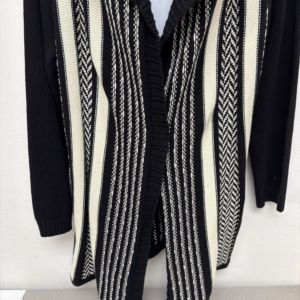 Vintage Liz Claiborne Duster Cardigan Open Long Sweater Shawl Collar Womens XL - Picture 4 of 11